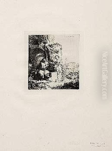 Jesus Y La Samaritana Oil Painting by Harmenszoon van Rijn Rembrandt