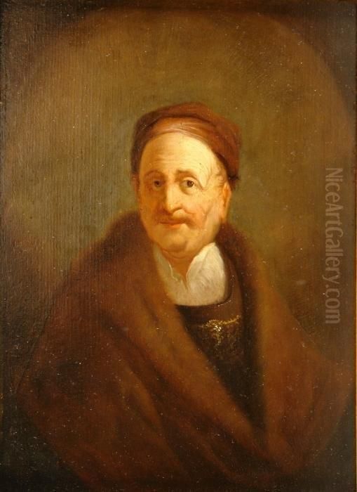 Portrait Of An Old Gentleman In Brown Furcoat Oil Painting by Harmenszoon van Rijn Rembrandt