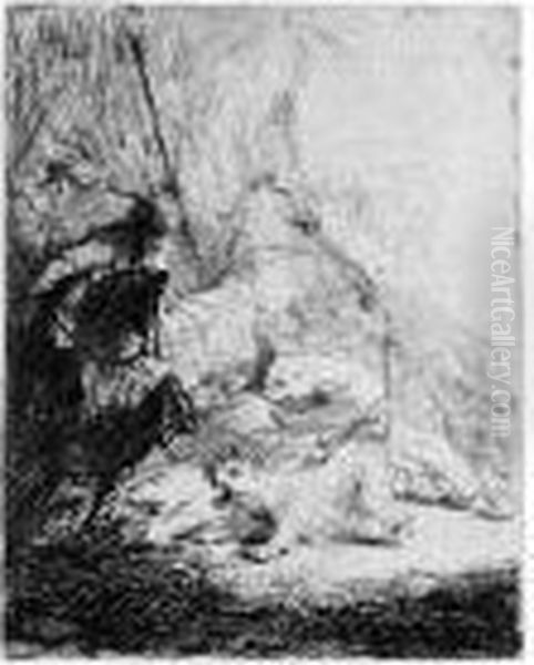 Die Kleine Lowenjagd Oil Painting by Harmenszoon van Rijn Rembrandt