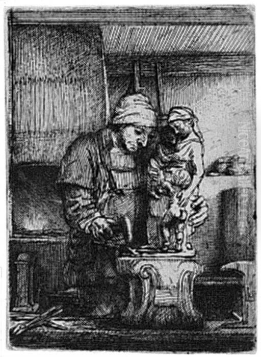 Die Wandernden Musikanten Oil Painting by Harmenszoon van Rijn Rembrandt