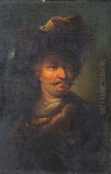 Portrait Of A Wealthy Merchant Oil Painting by Harmenszoon van Rijn Rembrandt