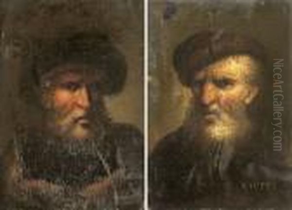 Paar Miniaturportrats Oil Painting by Harmenszoon van Rijn Rembrandt