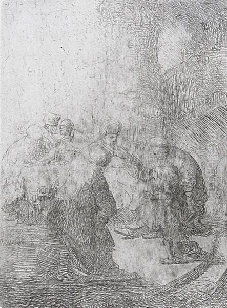 Jesus Als Knabe Unter Den Schriftgelehrten Oil Painting by Harmenszoon van Rijn Rembrandt