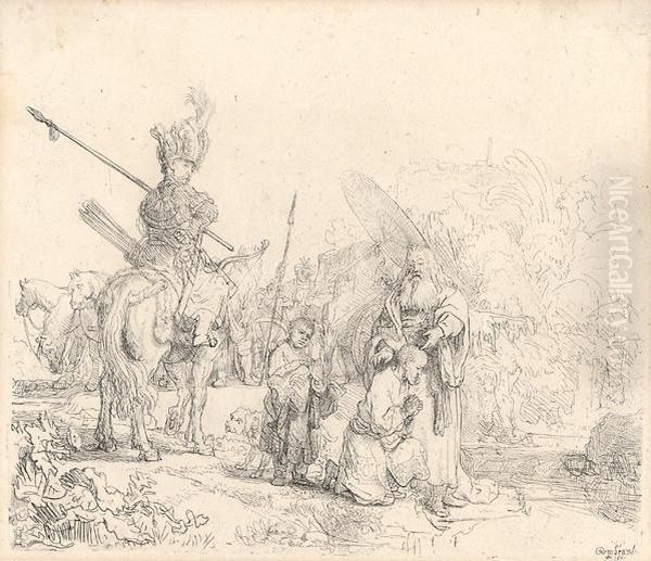 Die Taufe Des Kammerers Oil Painting by Harmenszoon van Rijn Rembrandt