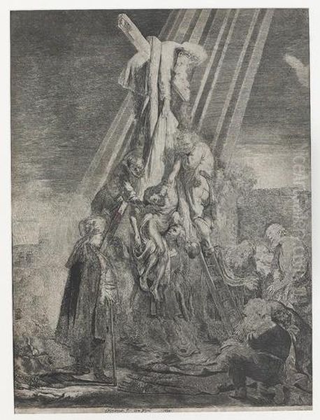 Die Grosse Kreuzabnahme. Oil Painting by Harmenszoon van Rijn Rembrandt