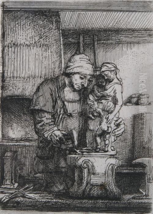 The Goldsmith Oil Painting by Harmenszoon van Rijn Rembrandt