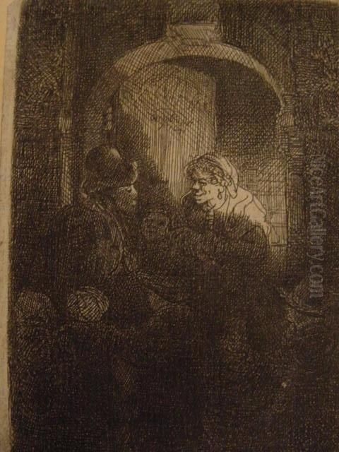 Rijn, Der Schulmeister Oil Painting by Harmenszoon van Rijn Rembrandt