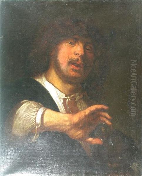 Self Portrait With Playing Dice Oil Painting by Harmenszoon van Rijn Rembrandt