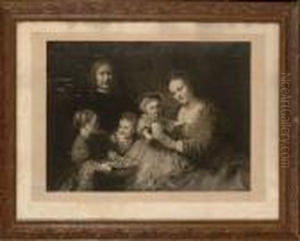 Portrait De Famille Oil Painting by Harmenszoon van Rijn Rembrandt