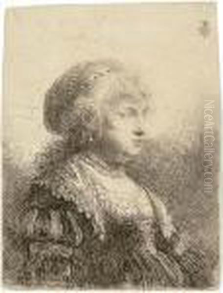 Saskia With Pearls In Her Hair Oil Painting by Harmenszoon van Rijn Rembrandt