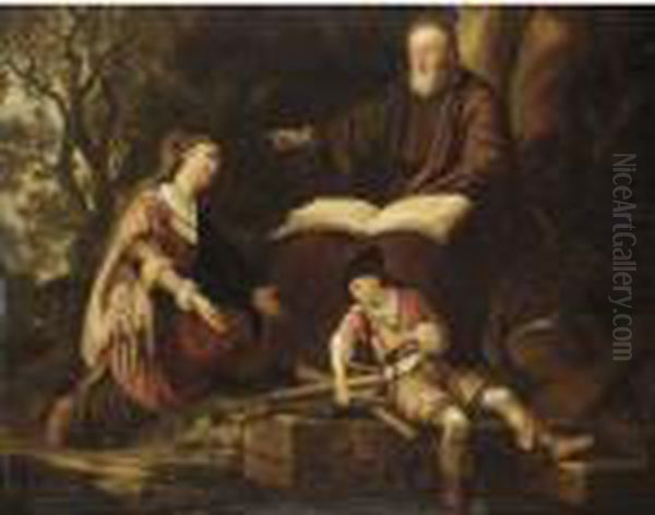 La Famiglia Di Abramo Oil Painting by Harmenszoon van Rijn Rembrandt