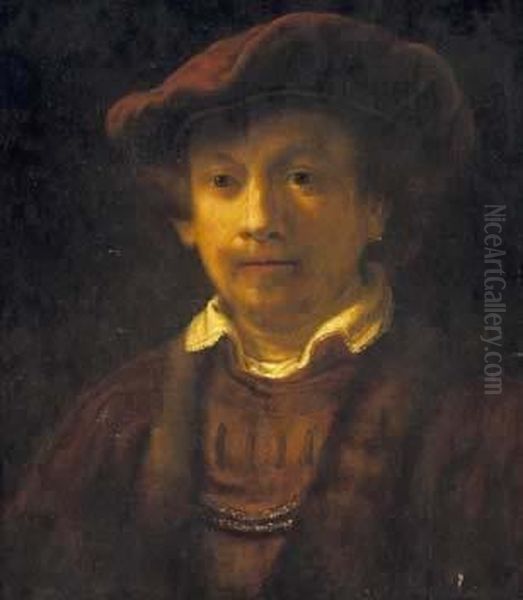 Ritratto Di Rembrandt Con Berretto E Catena D'oro Oil Painting by Harmenszoon van Rijn Rembrandt