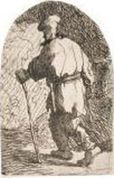 The Flight Into Egypt, A Sketch Oil Painting by Harmenszoon van Rijn Rembrandt