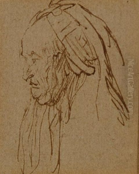 Head Of An Old Woman Oil Painting by Harmenszoon van Rijn Rembrandt