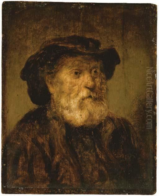 An Old Man In A Hat Oil Painting by Harmenszoon van Rijn Rembrandt