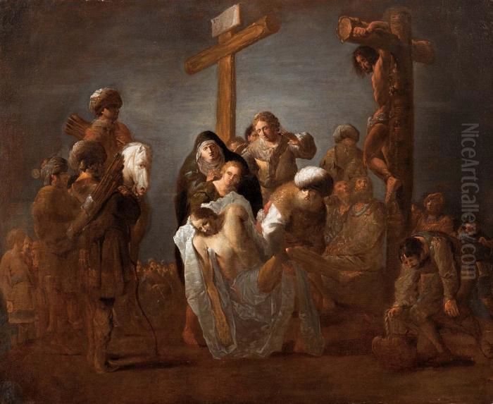 Deposizione Dalla Croce Oil Painting by Harmenszoon van Rijn Rembrandt
