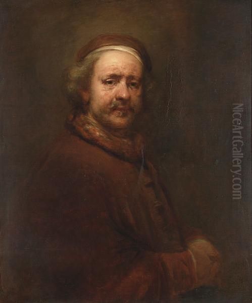 Self Portrait Of The Artist, Aged 63. Oil Painting by Harmenszoon van Rijn Rembrandt