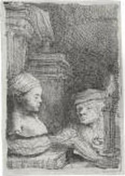 Man Drawing From A Cast (b., Holl. 130; H. 191; Bb. 41-4) Oil Painting by Harmenszoon van Rijn Rembrandt