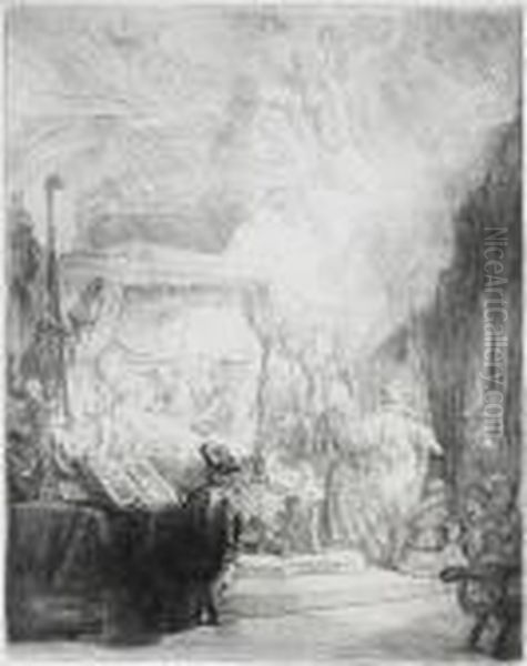 The Death Of The Virgin (bartsch 99) Oil Painting by Harmenszoon van Rijn Rembrandt