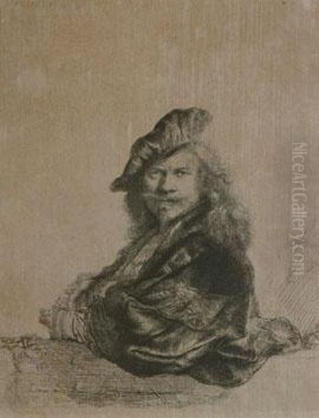 Self Portrait Oil Painting by Harmenszoon van Rijn Rembrandt