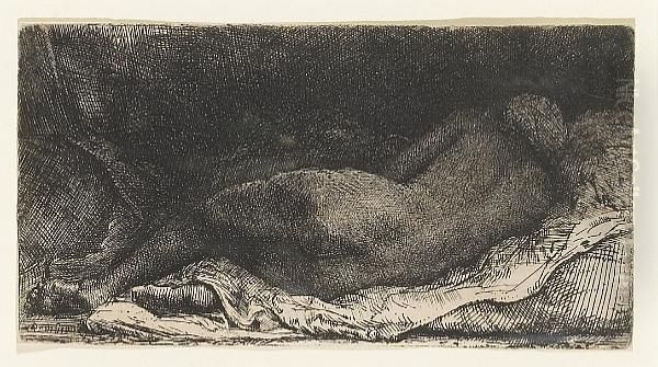 Negress Lying Down Oil Painting by Harmenszoon van Rijn Rembrandt