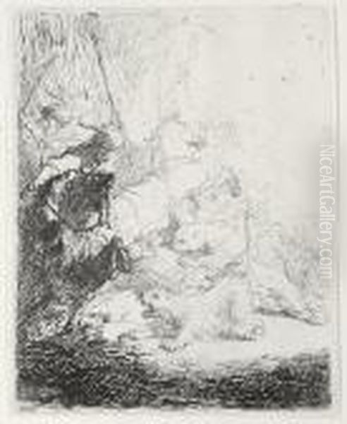 Small Lion Hunt Oil Painting by Harmenszoon van Rijn Rembrandt