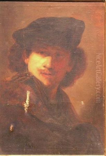 Self Portrait Oil Painting by Harmenszoon van Rijn Rembrandt