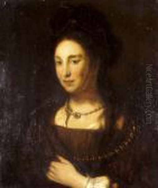 Hendrickje Portreja Oil Painting by Harmenszoon van Rijn Rembrandt