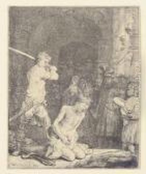 The Beheading Of Saint John The Baptist Oil Painting by Harmenszoon van Rijn Rembrandt