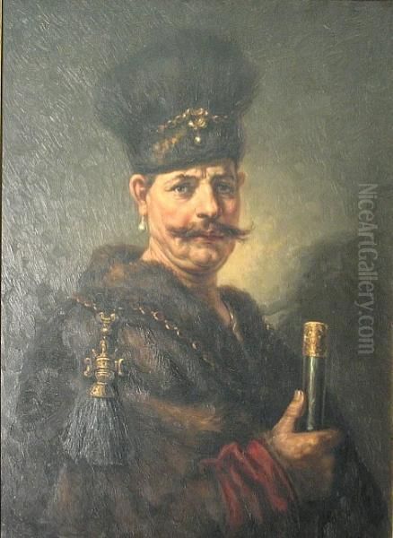 A Polish Nobleman Oil Painting by Harmenszoon van Rijn Rembrandt