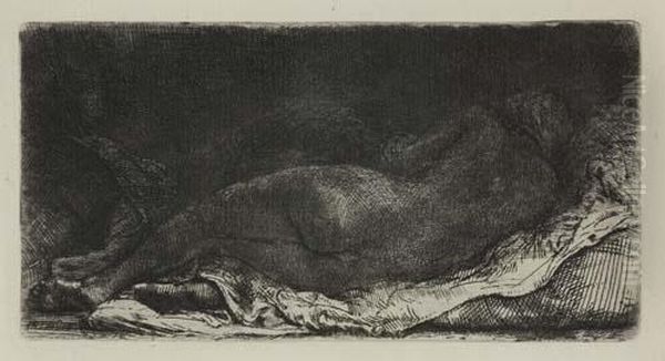 Negress Lying Down Oil Painting by Harmenszoon van Rijn Rembrandt