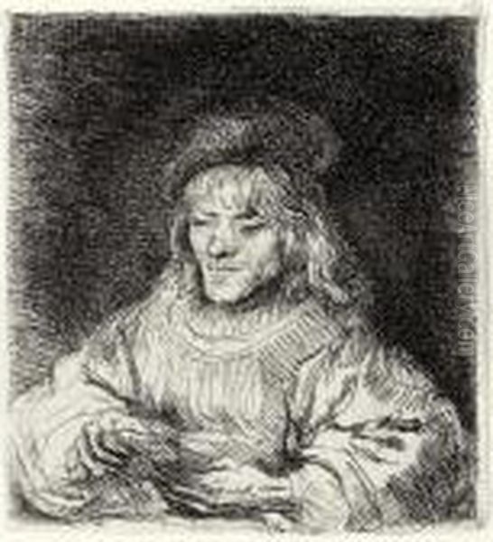 Card Player Oil Painting by Harmenszoon van Rijn Rembrandt