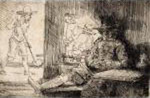 Il Giocatore Di Golf. Oil Painting by Harmenszoon van Rijn Rembrandt