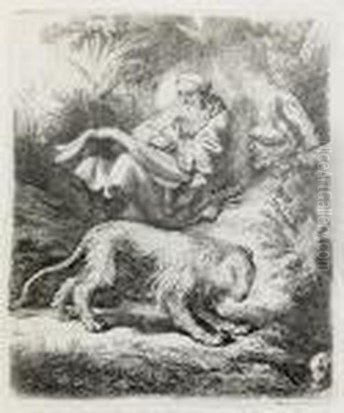 Der Heilige Hieronymus Am Fusse Eines Baumes Lesend. Oil Painting by Harmenszoon van Rijn Rembrandt