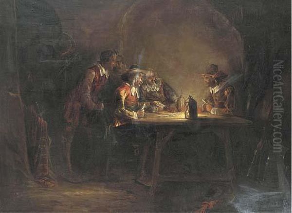 The Card Players Oil Painting by Harmenszoon van Rijn Rembrandt