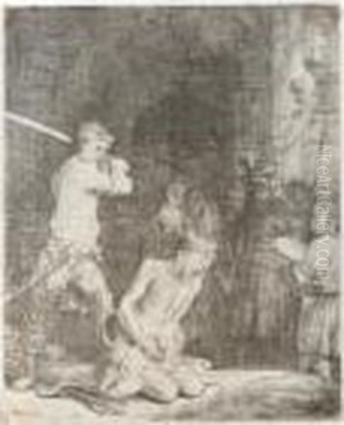 The Beheading Of St. John The Baptist Oil Painting by Harmenszoon van Rijn Rembrandt