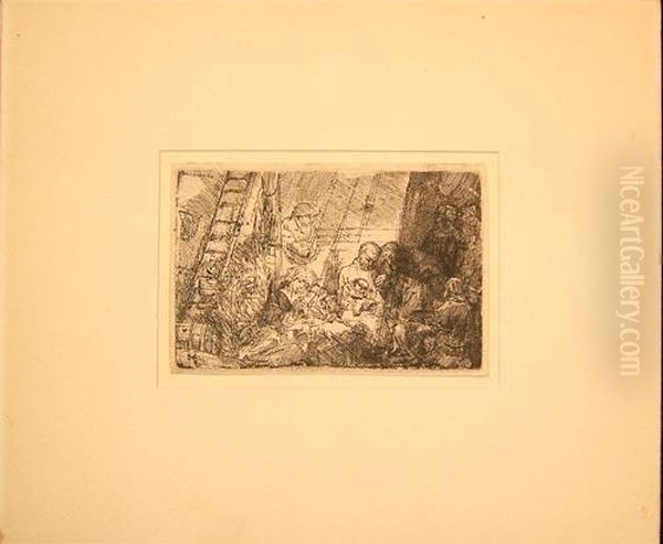 Group Of Peasant Oil Painting by Harmenszoon van Rijn Rembrandt