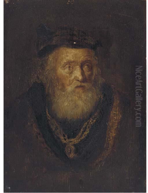 An Elderly Man, Bust-length, In A Cap Oil Painting by Harmenszoon van Rijn Rembrandt