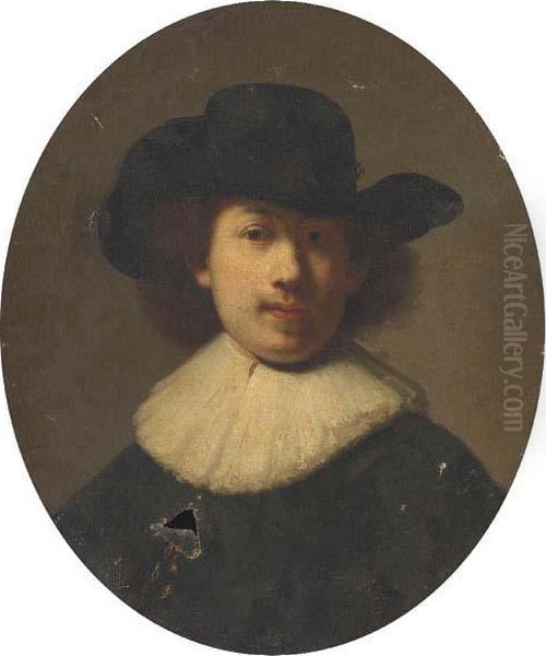 Self-portrait Oil Painting by Harmenszoon van Rijn Rembrandt
