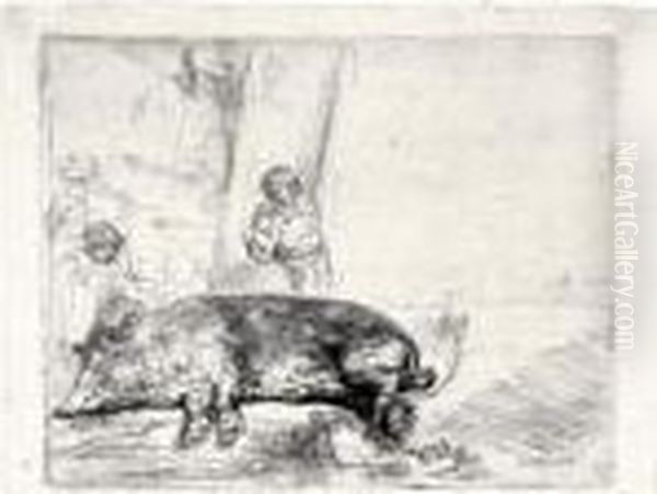 The Hog (b., Holl.157; H.304; Bb.43-a) Oil Painting by Harmenszoon van Rijn Rembrandt