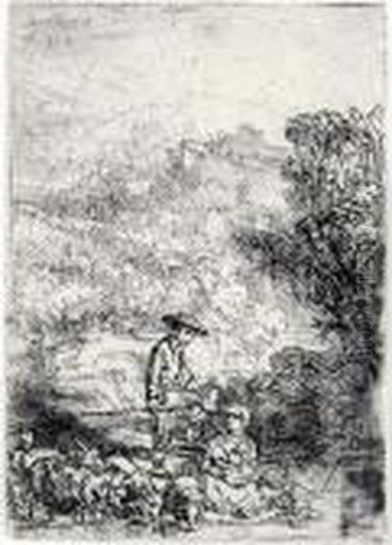 The Shepherd And His Family (b., Holl.220; H.206; Bb.44-a) Oil Painting by Harmenszoon van Rijn Rembrandt