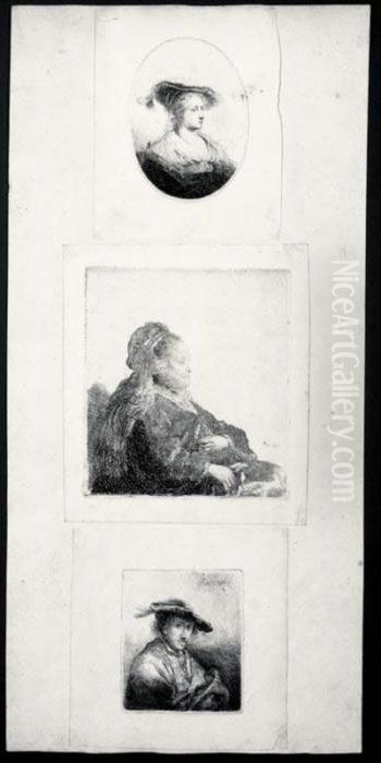 The Artist's Mother Seated Oil Painting by Harmenszoon van Rijn Rembrandt