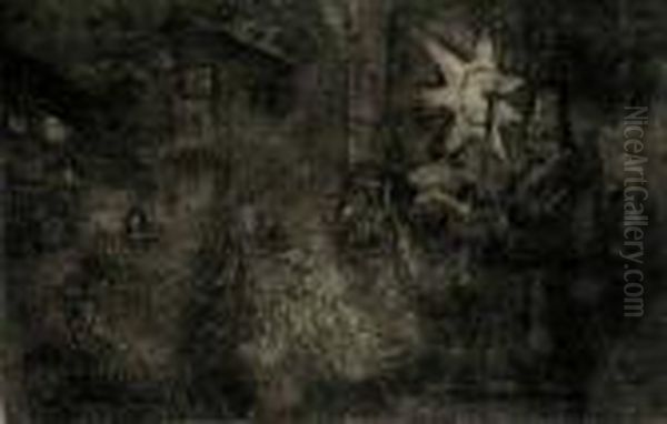 The Star Of The Kings Oil Painting by Harmenszoon van Rijn Rembrandt