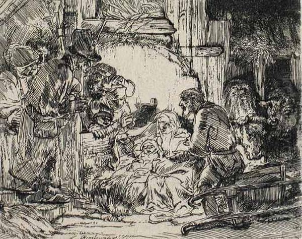 The Adoration Oil Painting by Harmenszoon van Rijn Rembrandt