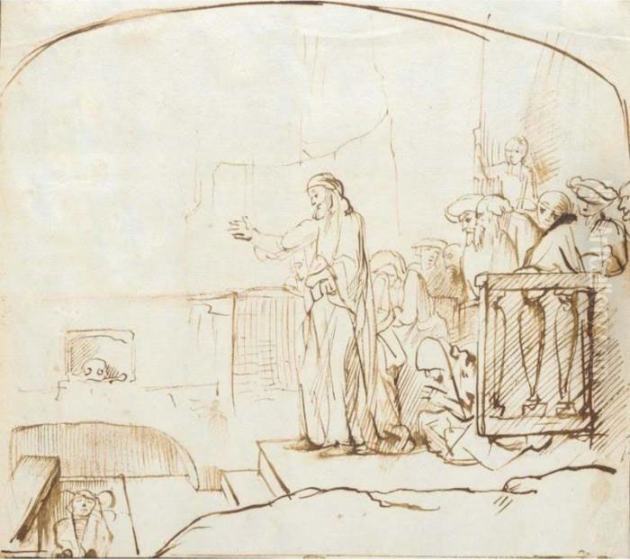 The Raising Of Lazarus Oil Painting by Harmenszoon van Rijn Rembrandt