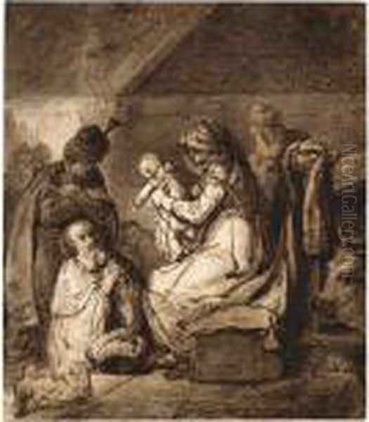 Adoration Of The Magi Oil Painting by Harmenszoon van Rijn Rembrandt