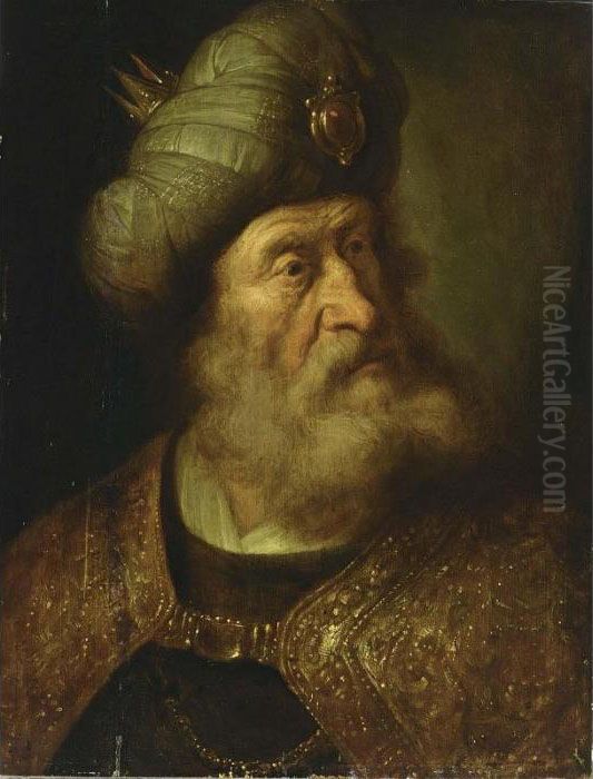 King David Oil Painting by Harmenszoon van Rijn Rembrandt