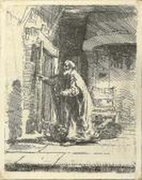 The Blindness Of Tobit: The Larger Plate Oil Painting by Harmenszoon van Rijn Rembrandt