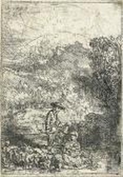 The Shepherd And His Family Oil Painting by Harmenszoon van Rijn Rembrandt