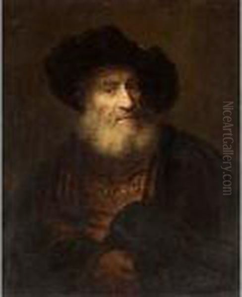 Portrait Of An Elderly Gentleman In Oriental Dress, Half Length Oil Painting by Harmenszoon van Rijn Rembrandt